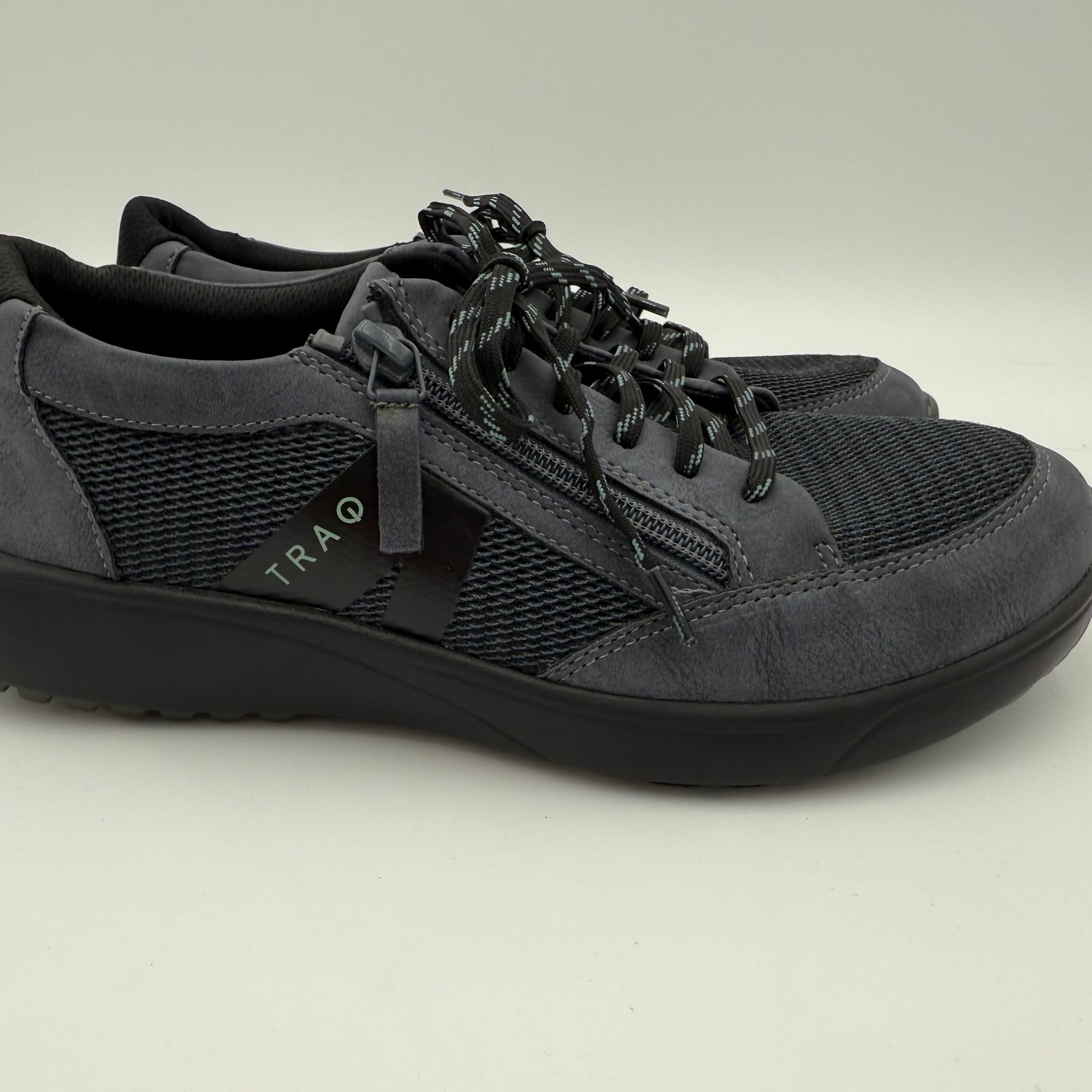 Waldläufer M-Iris Black Nubuck Stretch Lace/Zip Combination Shoes 3