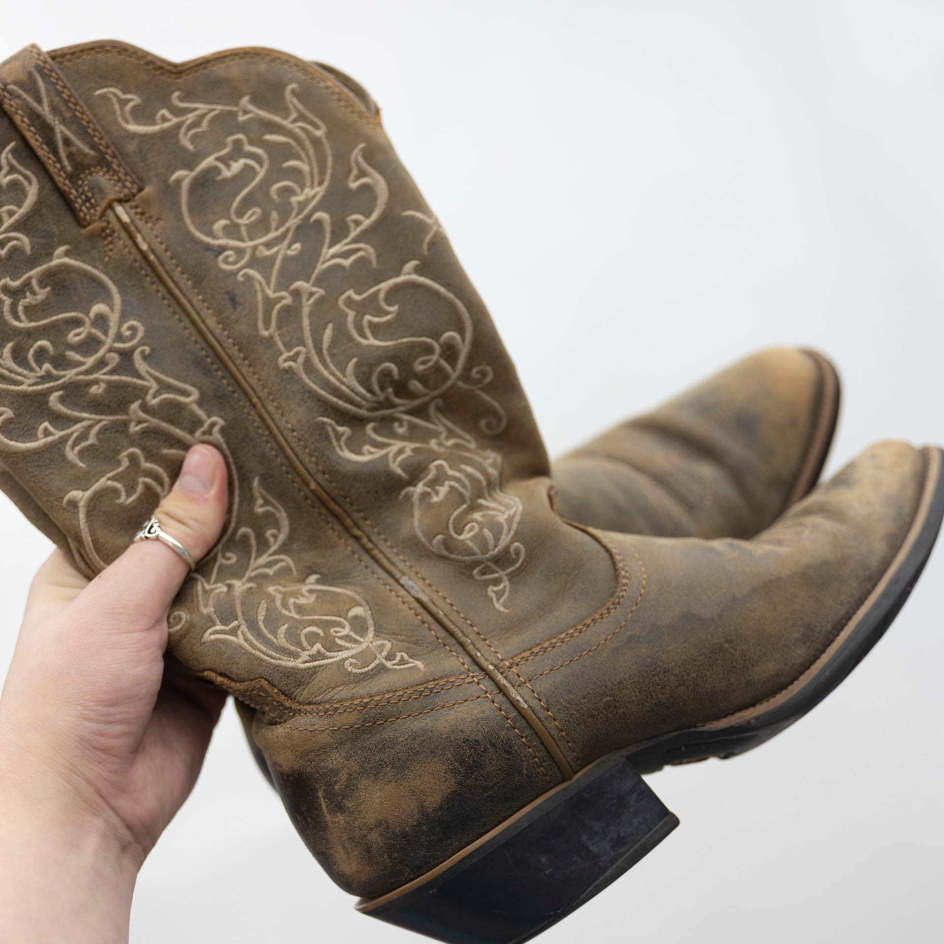Twisted X Womens Fancy Stitched Brown Bomber Cowboy Boots WWT0025 Size 7B 9