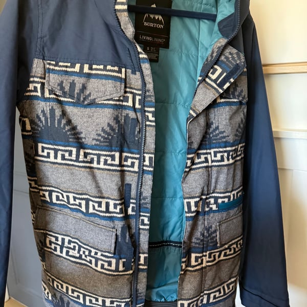Burton Blue Aztec Insulated Snowboard Ski Jacket