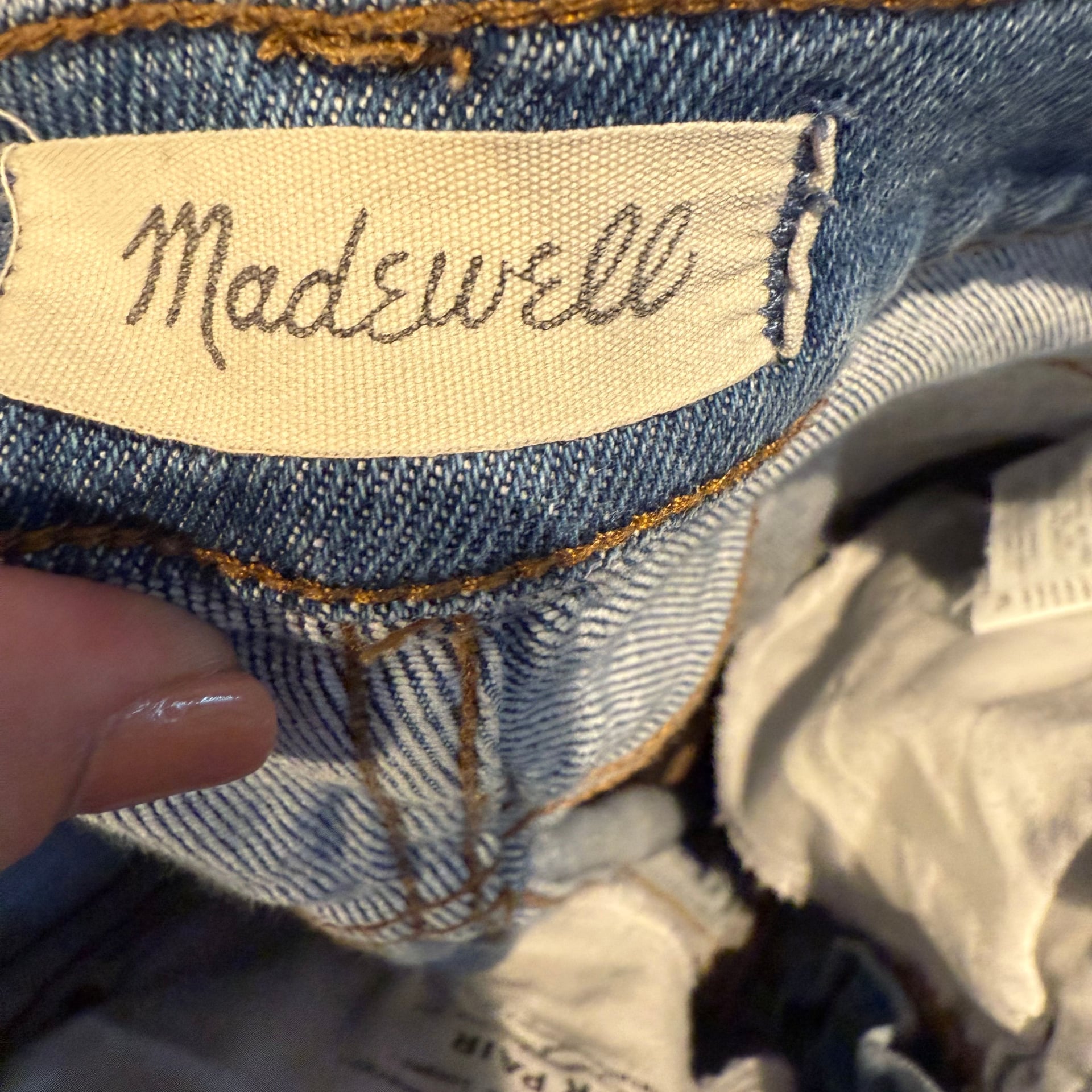 Madewell 10” High-Rise Skinny Jeans Button Fly Raw Hem Size 25P Petite 4