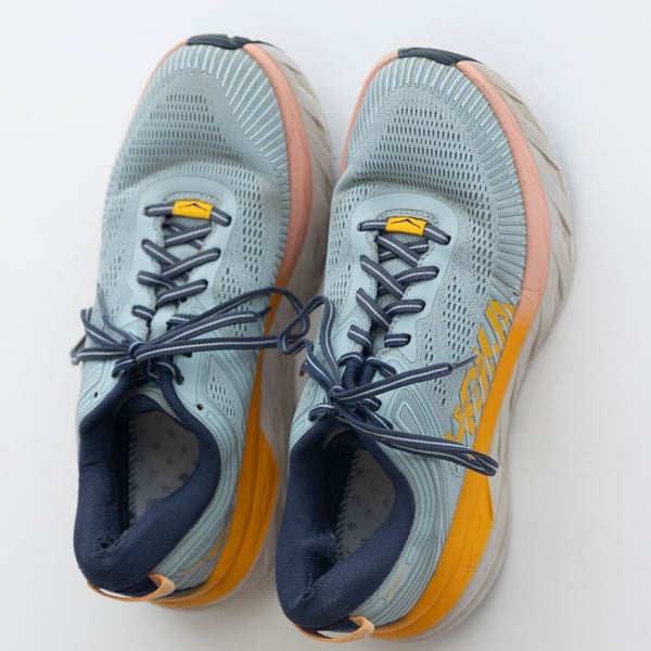 Hoka One One Bondi 10 Women's Running Shoes in Blue Haze/Black Iris