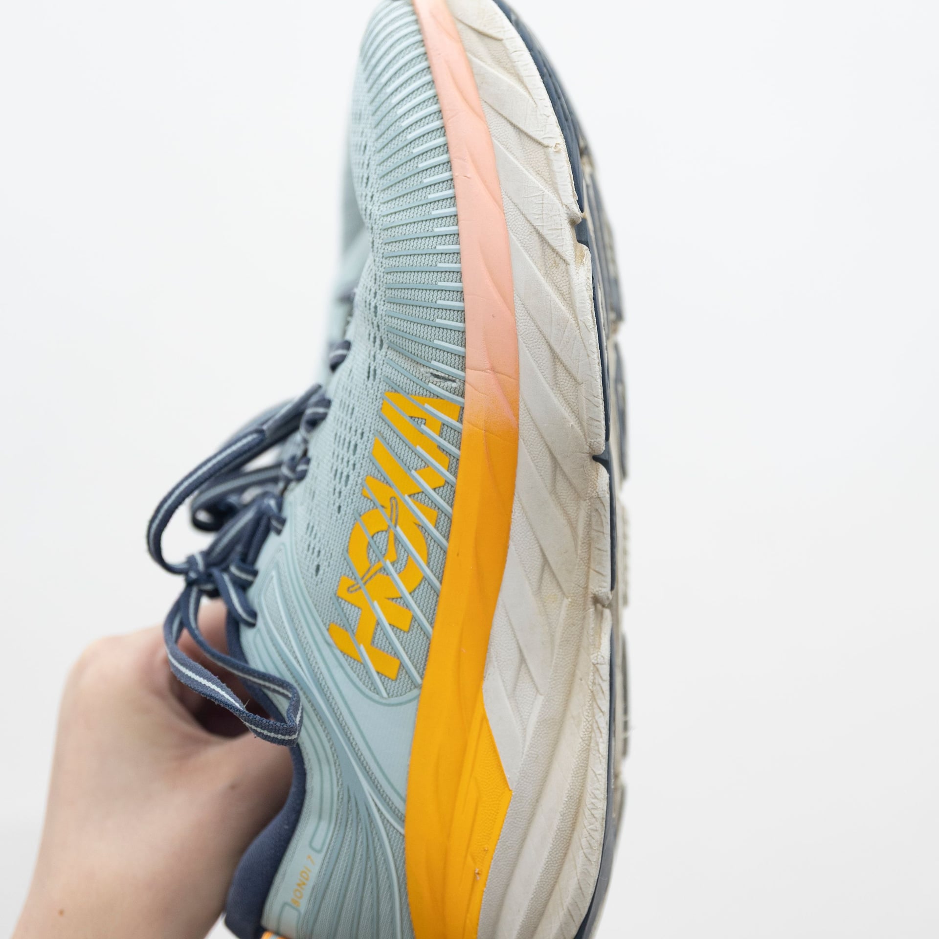 Hoka One One Bondi 10 Women's Running Shoes in Blue Haze/Black Iris 3
