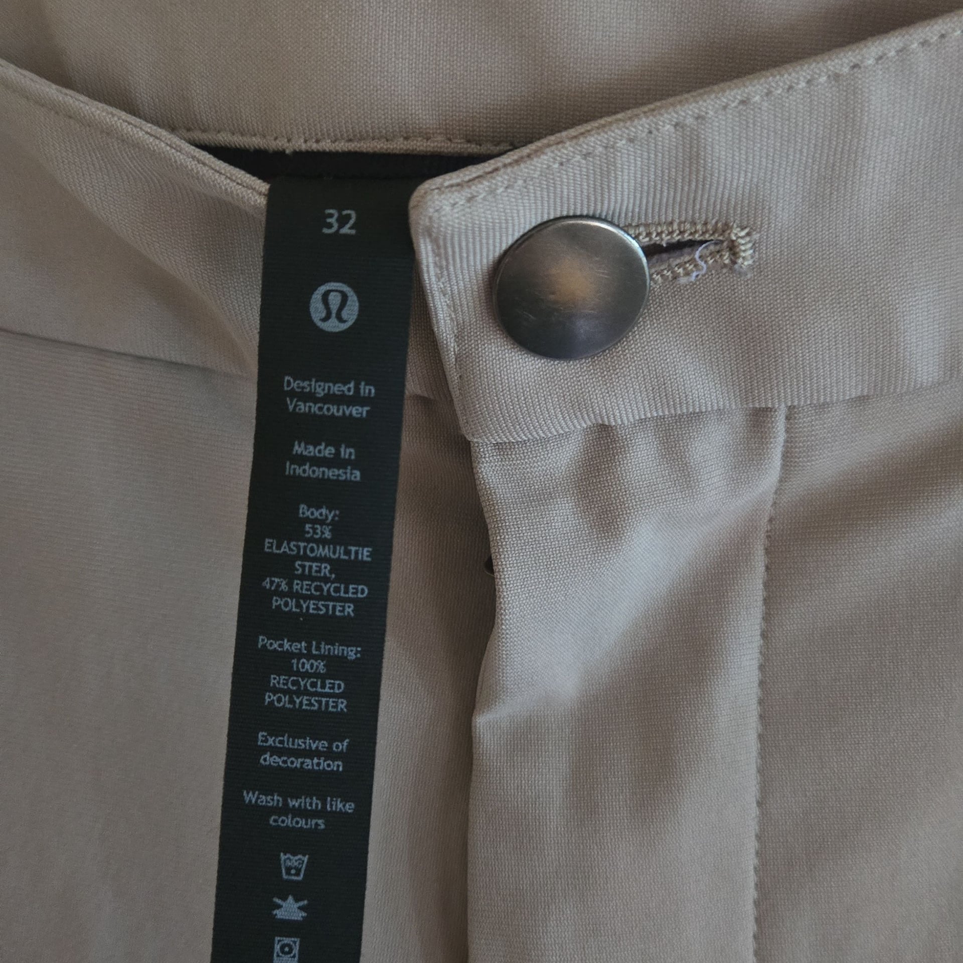 LULULEMON - Men's ABC Pants - Size 32 square dot - tan 3