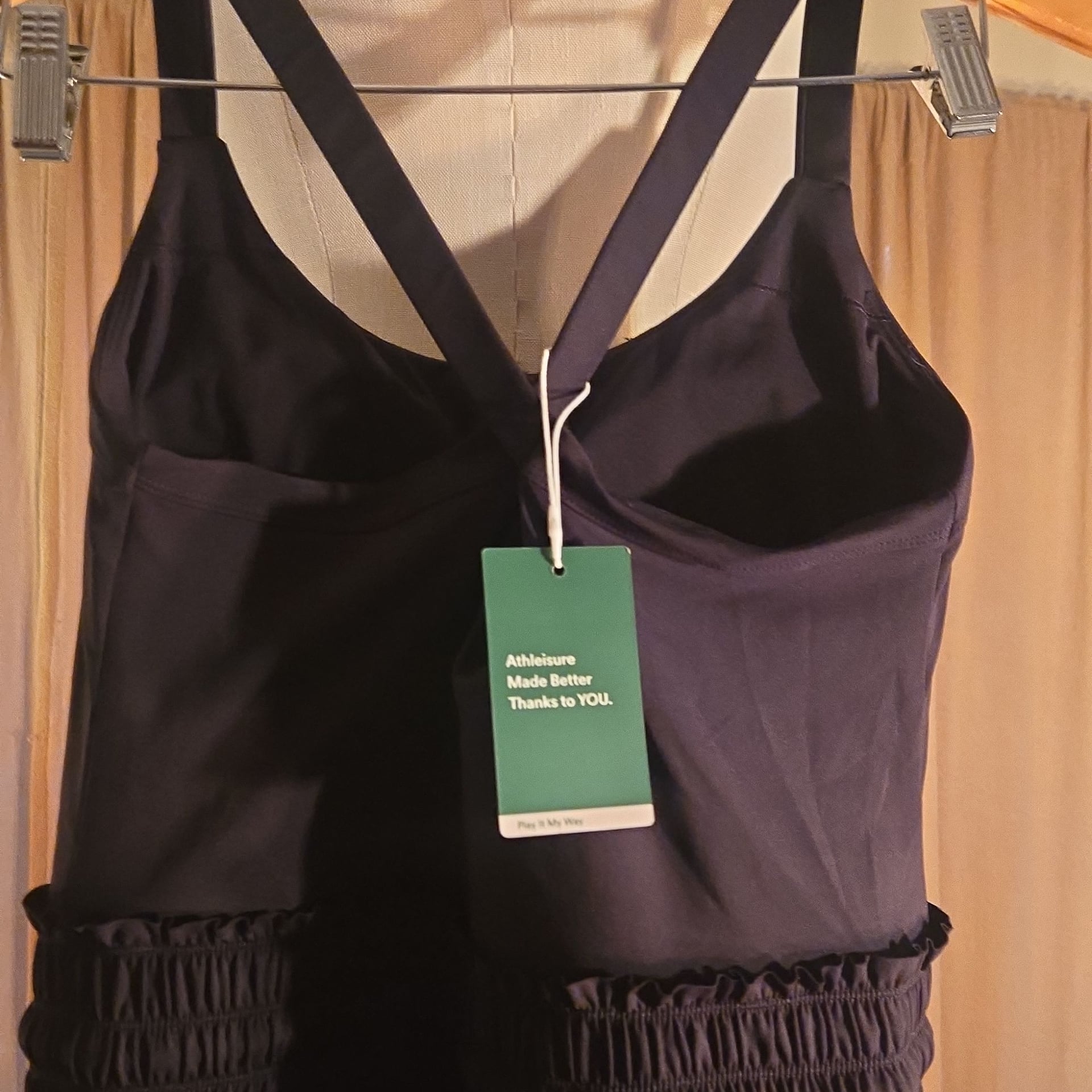 NWT - HALARA - Easy Peasy Romper w. Padded Bra - Size M - Black 12