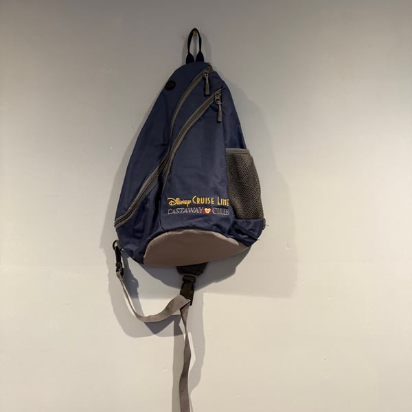Disney Cruise Line Castaway Club Sling Backpack – Navy Blue Travel Bag