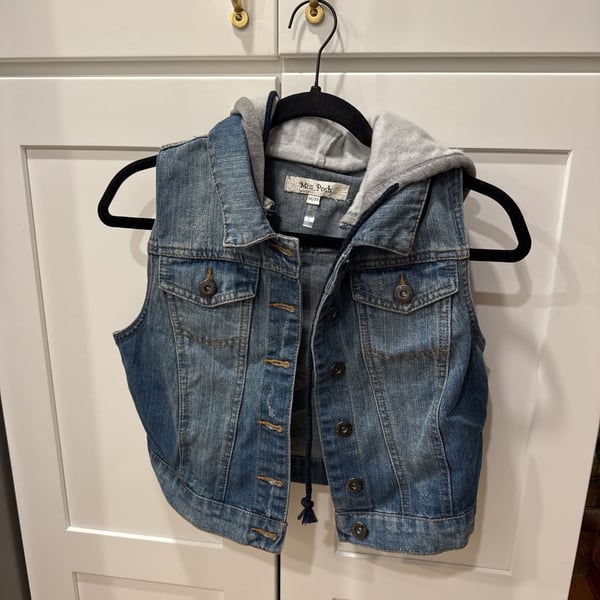 Ci Sono Denim Collection Hooded Jean Vest