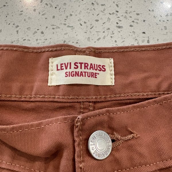 Levi Strauss & Co. Signature Men's Straight Fit Khaki Flex Jeans Pants