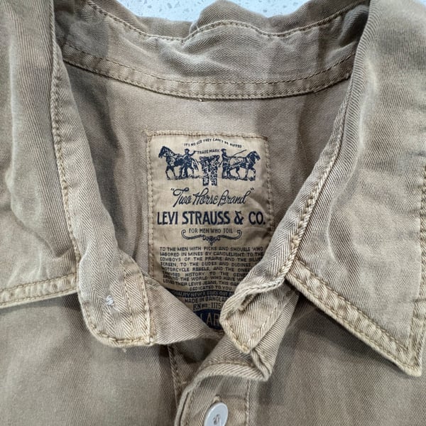 Levi's Men's XL Button-Up Safari Heavy Brushpopper Shirt