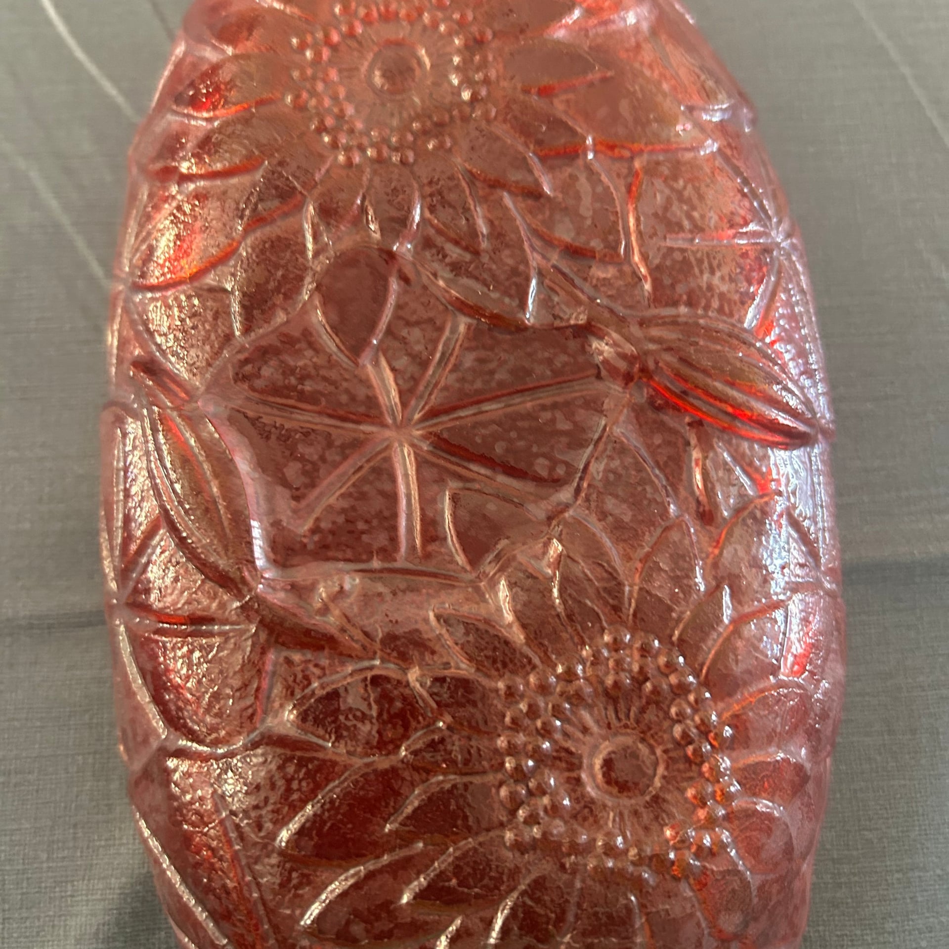 Vintage Glass Marigold Carnival Divided Relish Dish & Tray 5