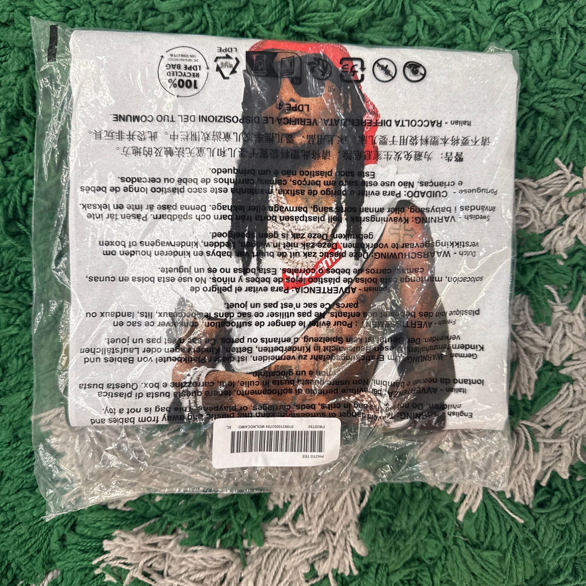 Supreme Playboi Carti Tee 'Woodland Camo' 1