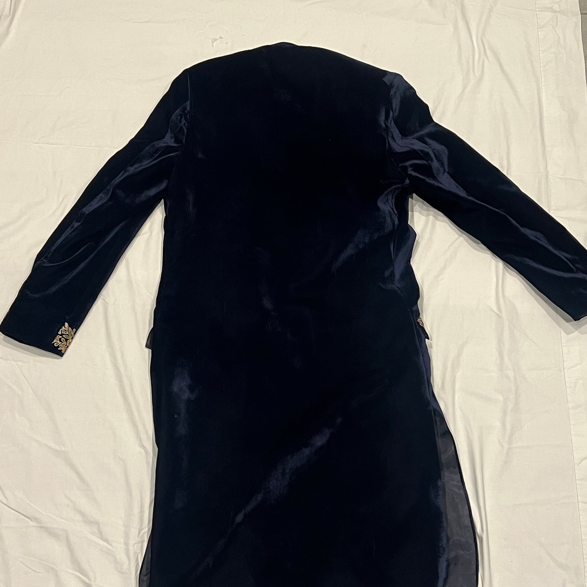 Midnight blue Velvet Gold Embroidered Napoleonic Style Jacket 2