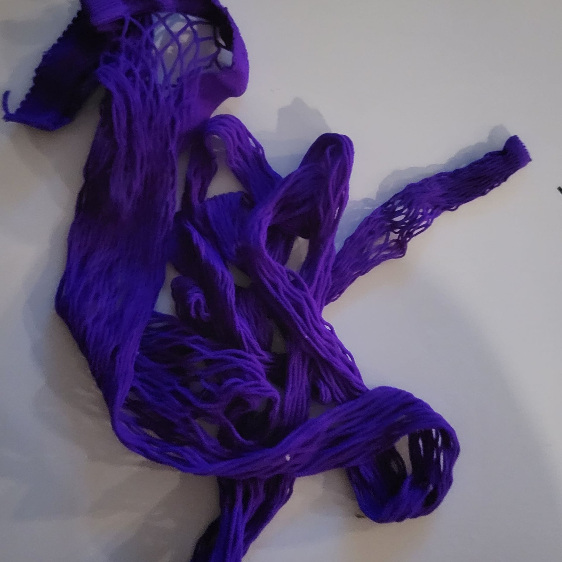 Jane Jetson XS Costume (crop top, skirt, wig) plus purple fish nets 4