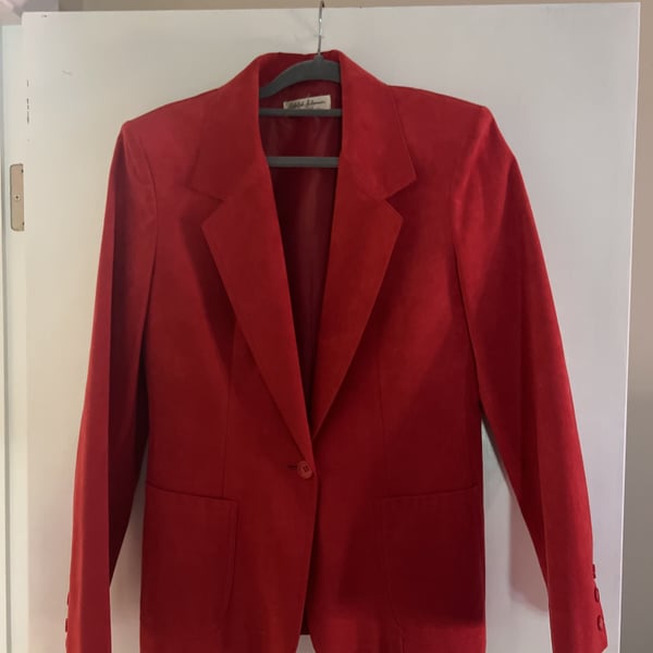 Vintage Savannah Red  One Button Blazer