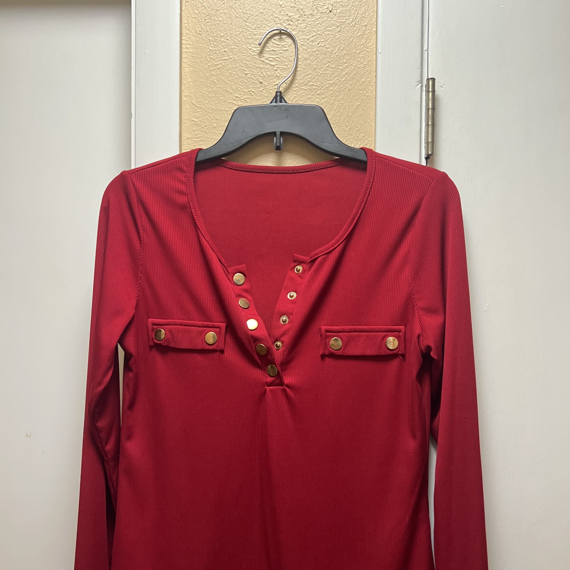 Red Long Sleeve Shirt 2