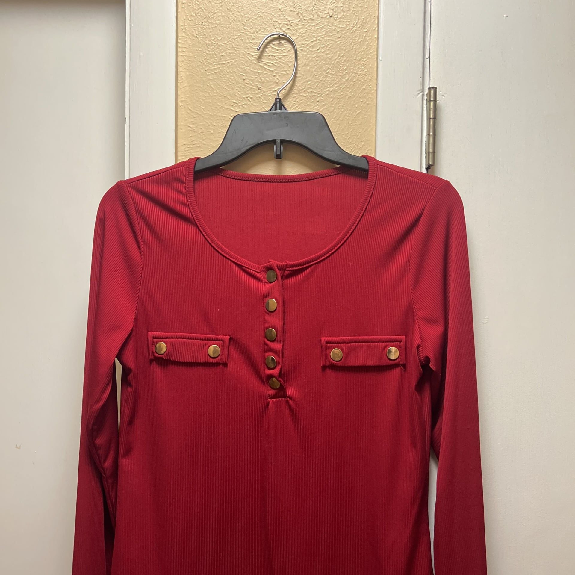 Red Long Sleeve Shirt 1