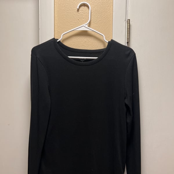 Jones New York Black Long Sleeve Top