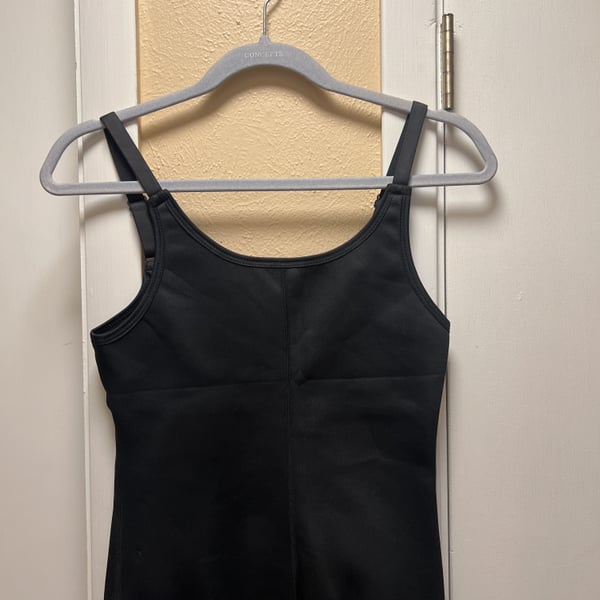 Women's Black Adjustable Strap Zipper Waist Trainer Vest Body Shaper