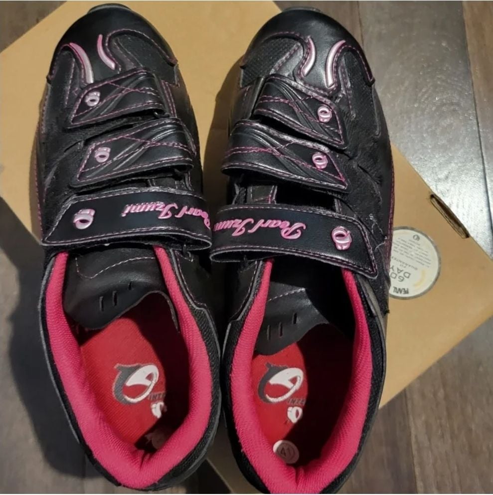 Pearl Izumi Women's All-Road 15211001 Cycling Shoes - Black/Pink 3