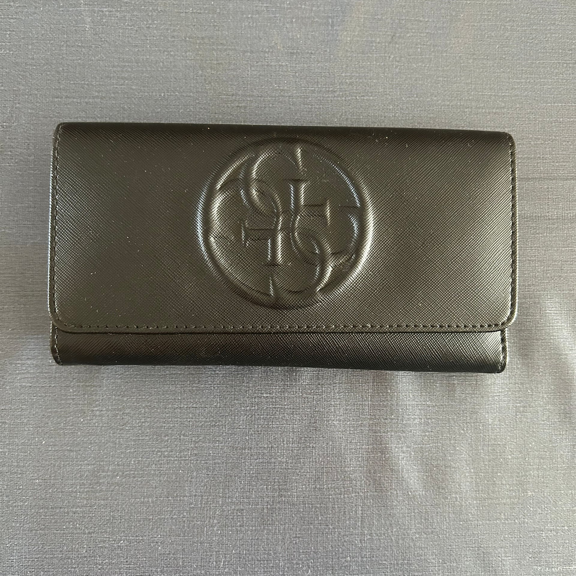 Guess Black Embossed Logo Flap Wallet 1