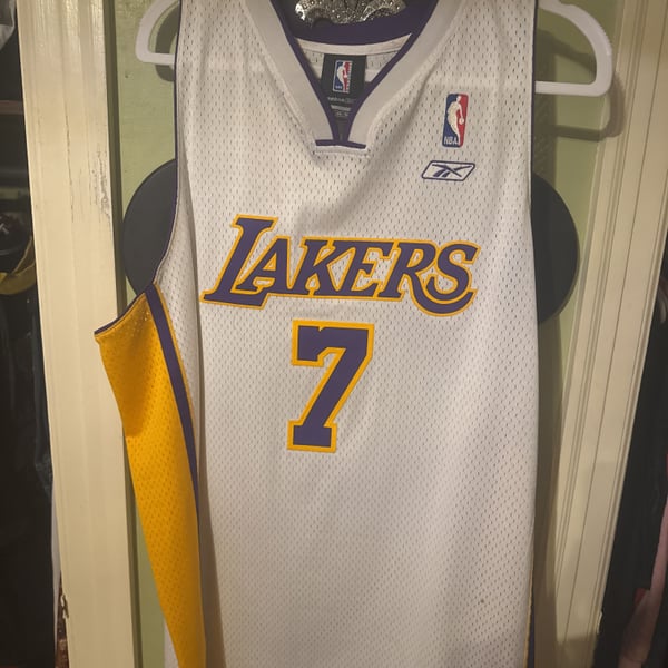 Reebok Los Angeles Lakers Lamar Odom #7 NBA Basketball Jersey