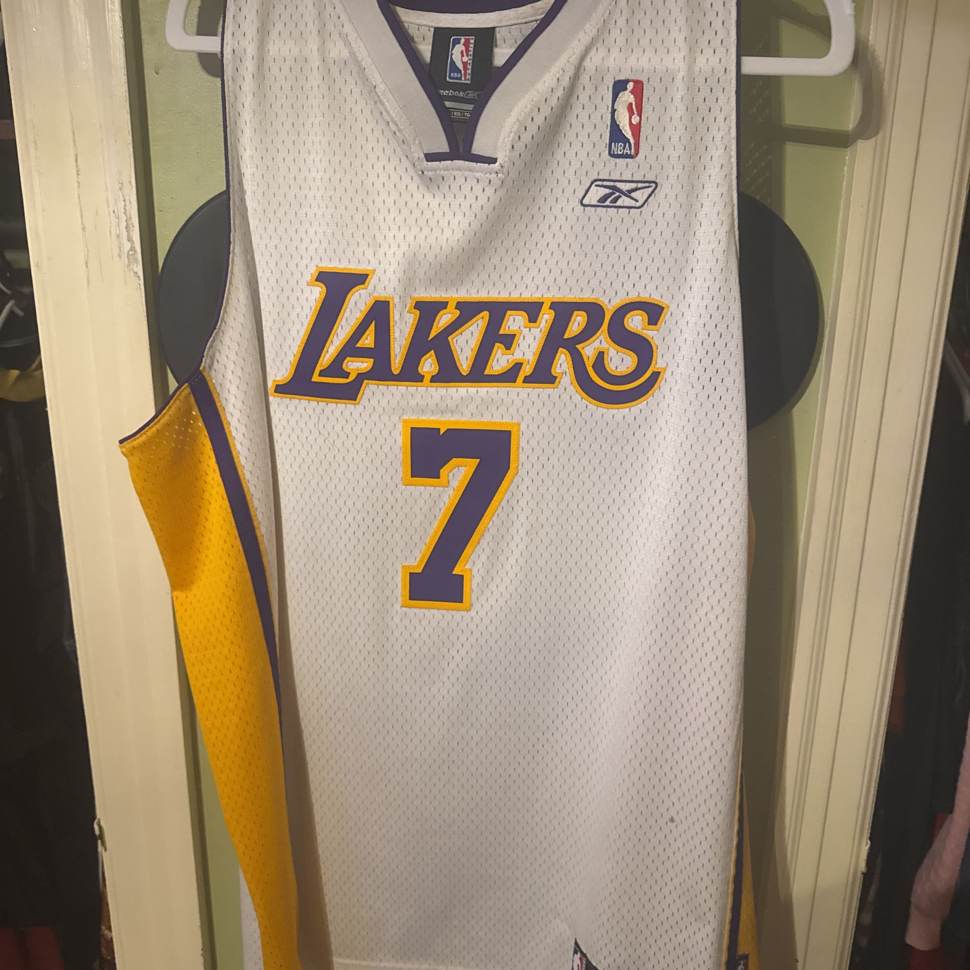 Reebok Los Angeles Lakers Lamar Odom #7 NBA Basketball Jersey Adult XL 1