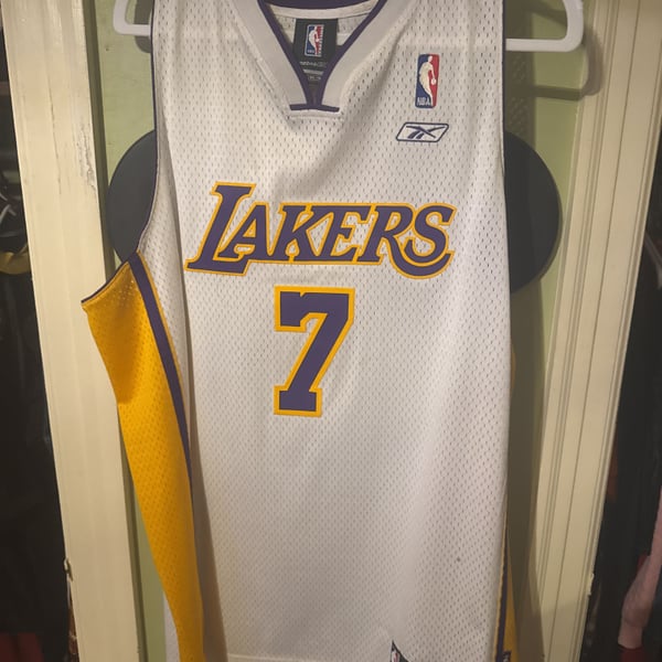 Reebok Los Angeles Lakers Lamar Odom #7 NBA Basketball Jersey Adult XL