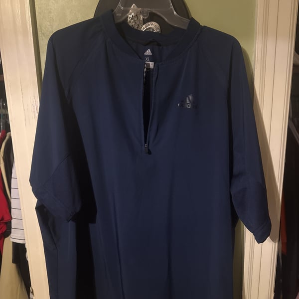 Adidas Triple Stripe Short Sleeve 1/4 Zip Batting Jacket