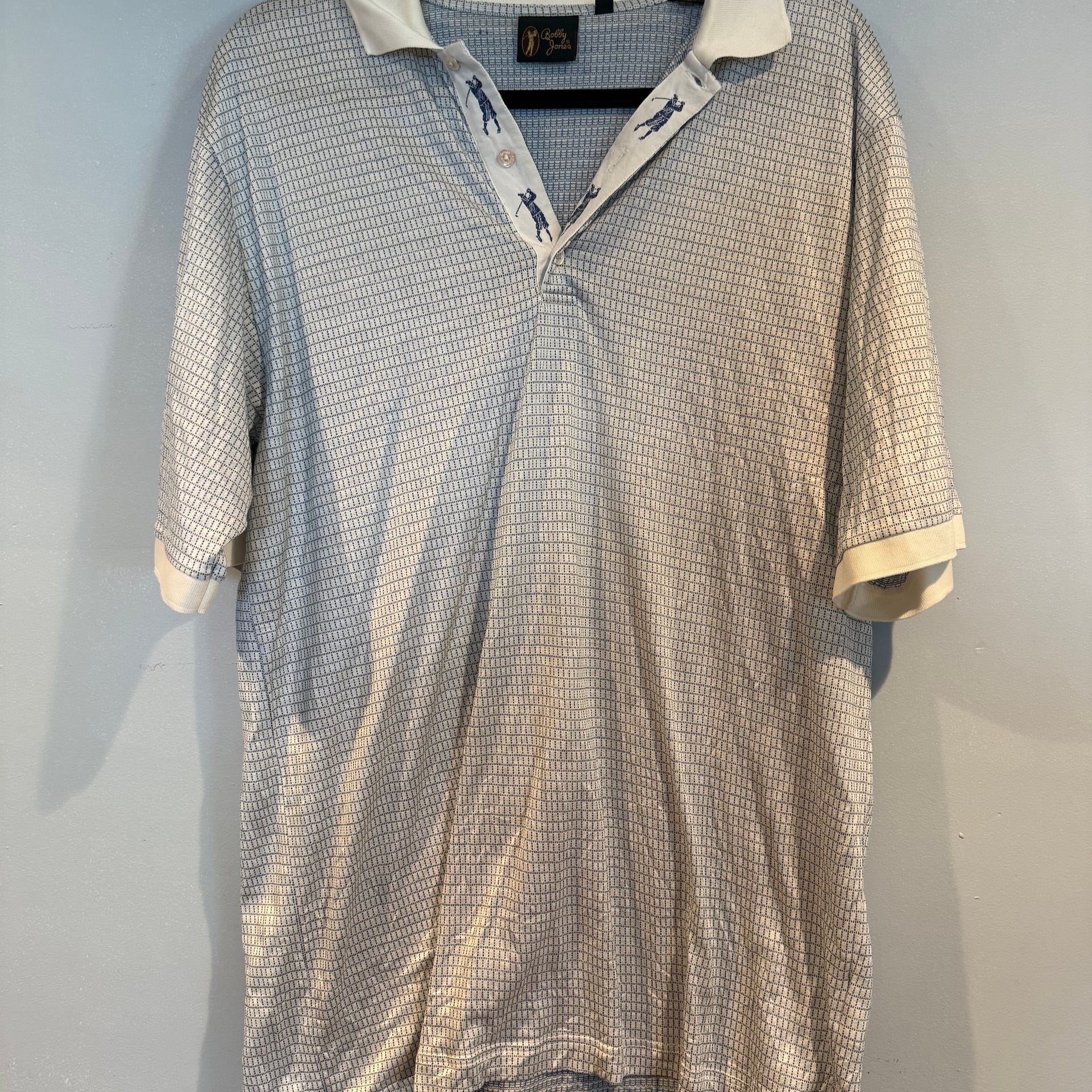 Bobby Jones Golf Polo Shirt Made in Italy 100% Cotton Golfer Embroidery 1