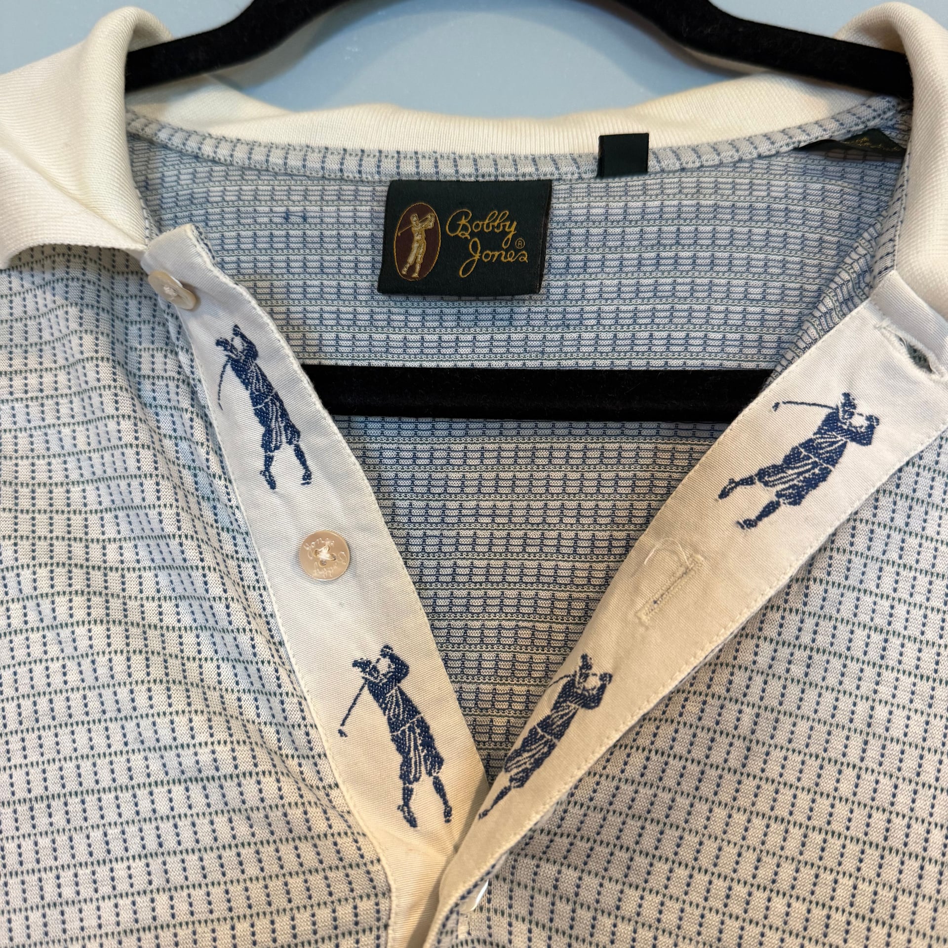 Bobby Jones Golf Polo Shirt Made in Italy 100% Cotton Golfer Embroidery 3