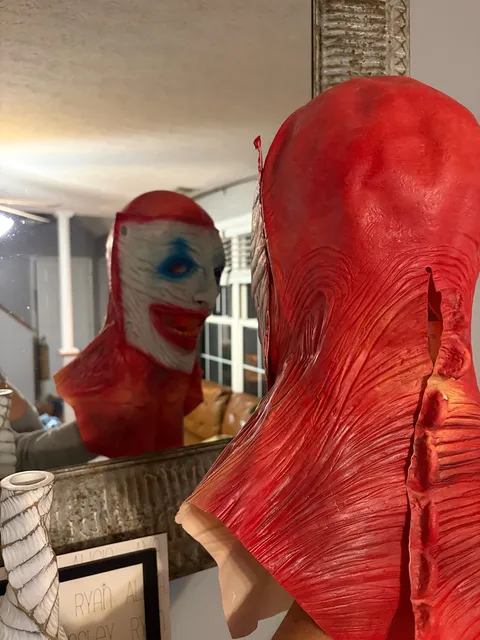 Exposed Muscle Skull Horror Latex Full Head Mask Removable Face Halloween