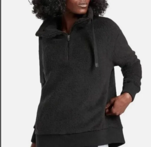 Athleta Sherpa 1/2 Zip Sweatshirt Size S Green Fleece Pullover