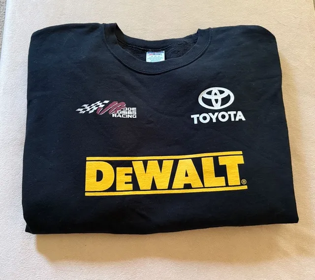 Jerzees Joe Gibbs Racing DeWalt Toyota Sweatshirt XL Black