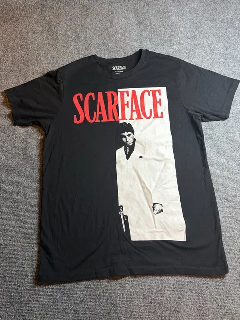 Scarface Movie Graphic T-Shirt Size M Black Tony Montana