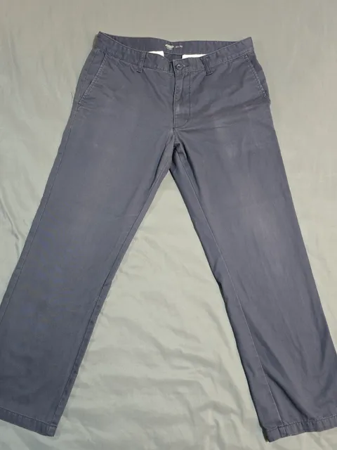 Old Navy Chino Pants 33x30 Gray Straight Leg Casual Trousers
