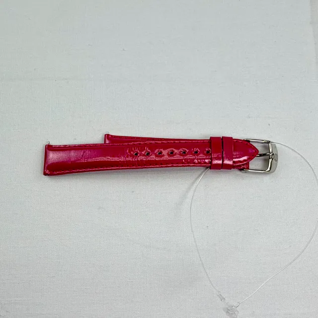 Michele Watch Strap Size 16 Pink Patent Genuine Leather New without Tags