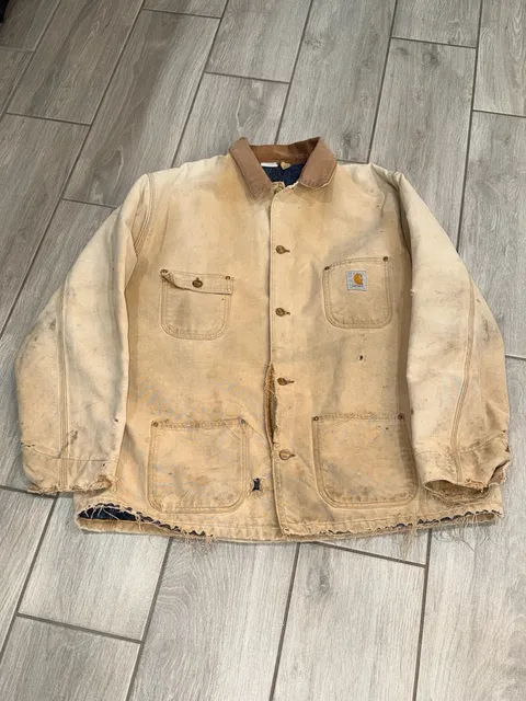 Carhartt Blanket Lined Chore Barn Duck Coat Carhartt Brown Distressed
