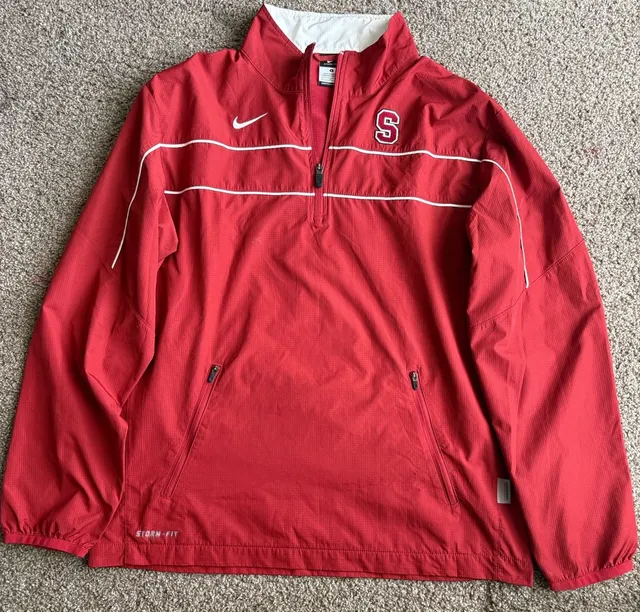 Nike Stanford Cardinal Storm-Fit 1/4 Zip Jacket Size S Red
