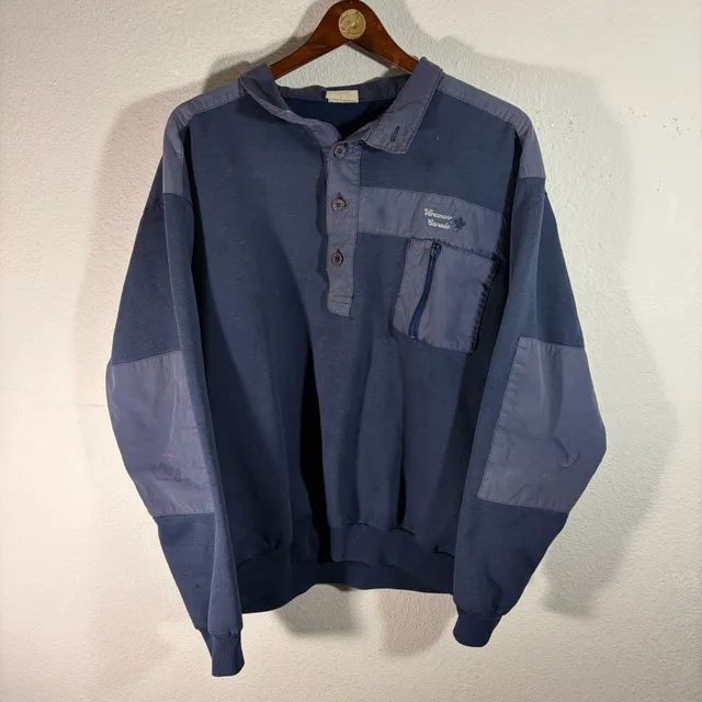CRAZY Vintage long sleeve sweater with patches scattered