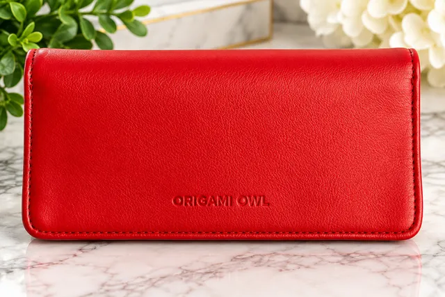 Origami Owl Red Leather Wallet