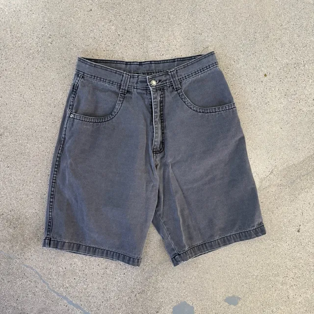 Vintage Billabong Faded Black Denim Walkshorts Size 33