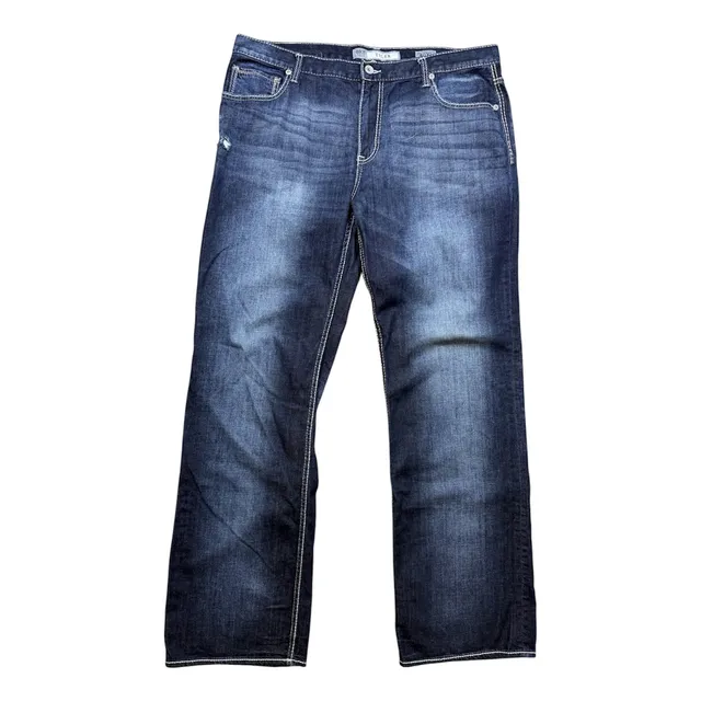BKE Tyler Relaxed Straight Denim Jeans 40x35 Blue