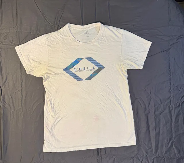 O'Neill Graphic T-Shirt Size Medium White Short Sleeve