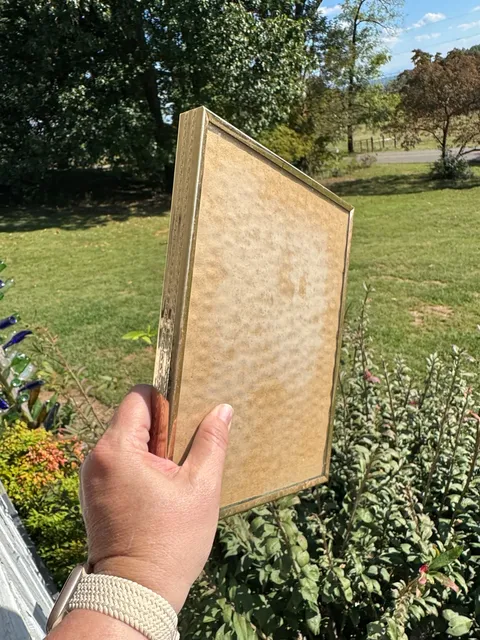 Vintage Gold Tone Metal Tabletop Picture Frame