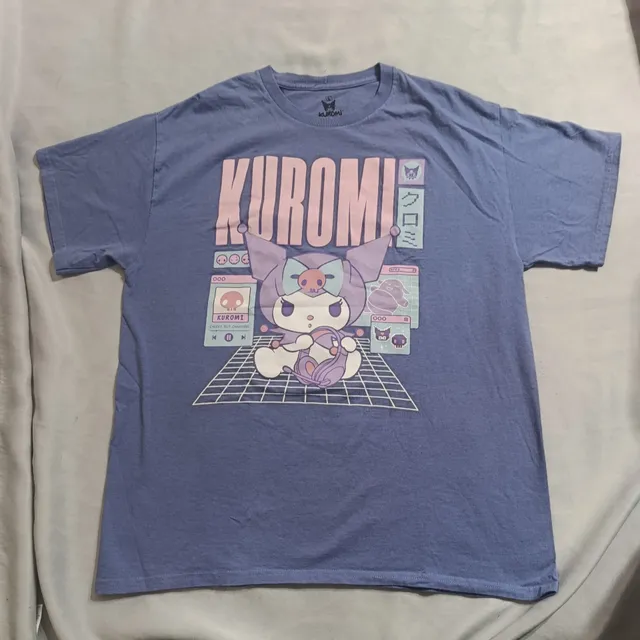 Sanrio Kuromi T Shirt Large Purple Ripple Junction Gamer Kawaii Anime GraphicTee