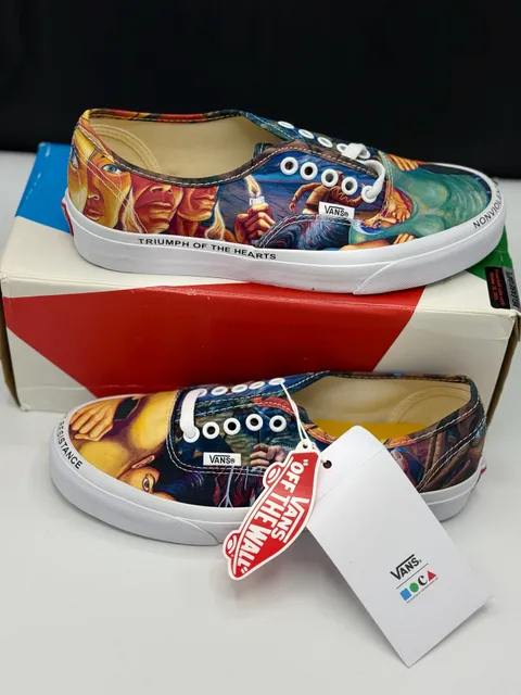 Vans Authentic (Moca) Judy Baca Size 6.5 M / 8.0 W Judy Baca Art Print Shoes