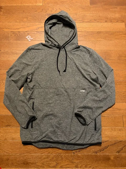 American Eagle 24/7 Active Hoodie Size M Gray Performance