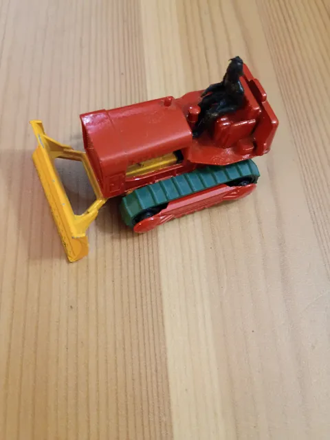 Matchbox Lesney No. 16 Case Tractor Bulldozer with Driver Vintage Diecast