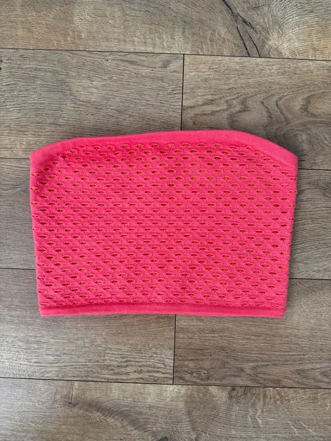 Aerie Knit Tube Top Size M Pink Orange
