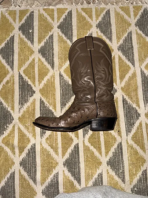 Vintage Justin 1980s Full Quill Ostrich
Western Boots