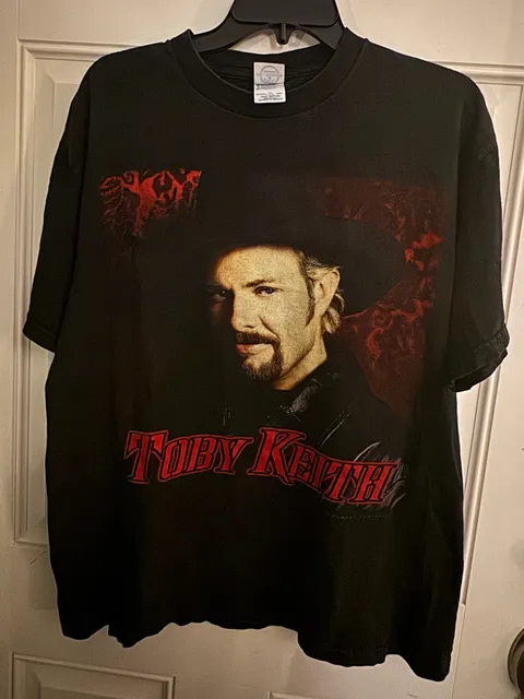 Vintage Toby Keith I Wanna Talk About Me Graphic T-Shirt Size L Vintage Black